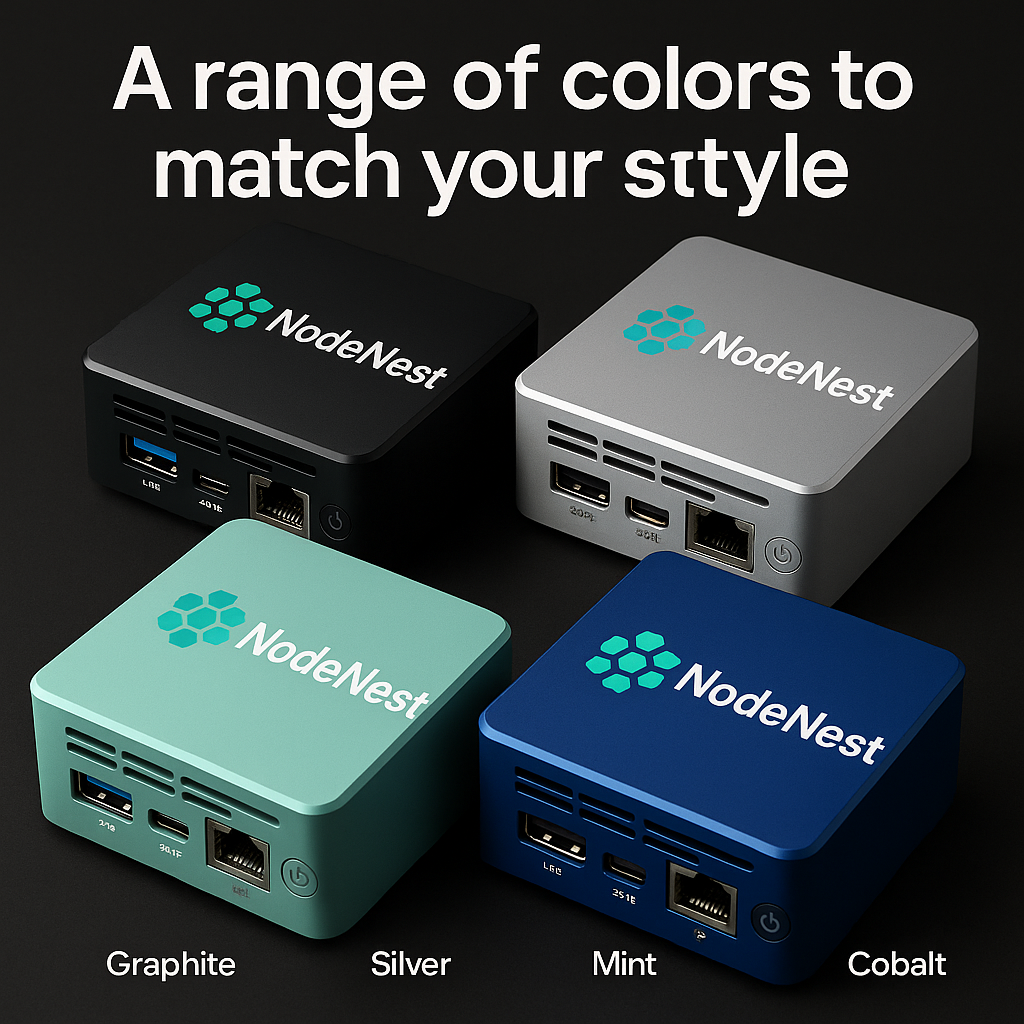 NodeNest devices in different colors